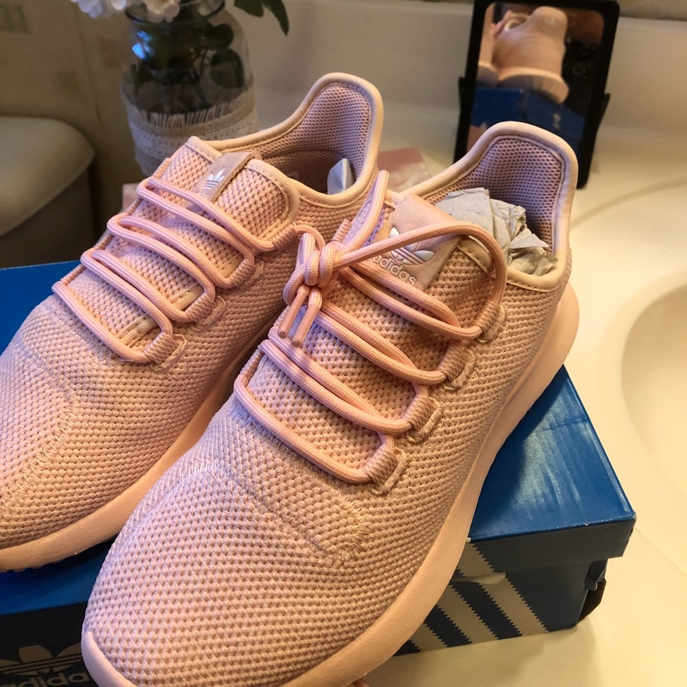 Adidas tubular shadows in all pink